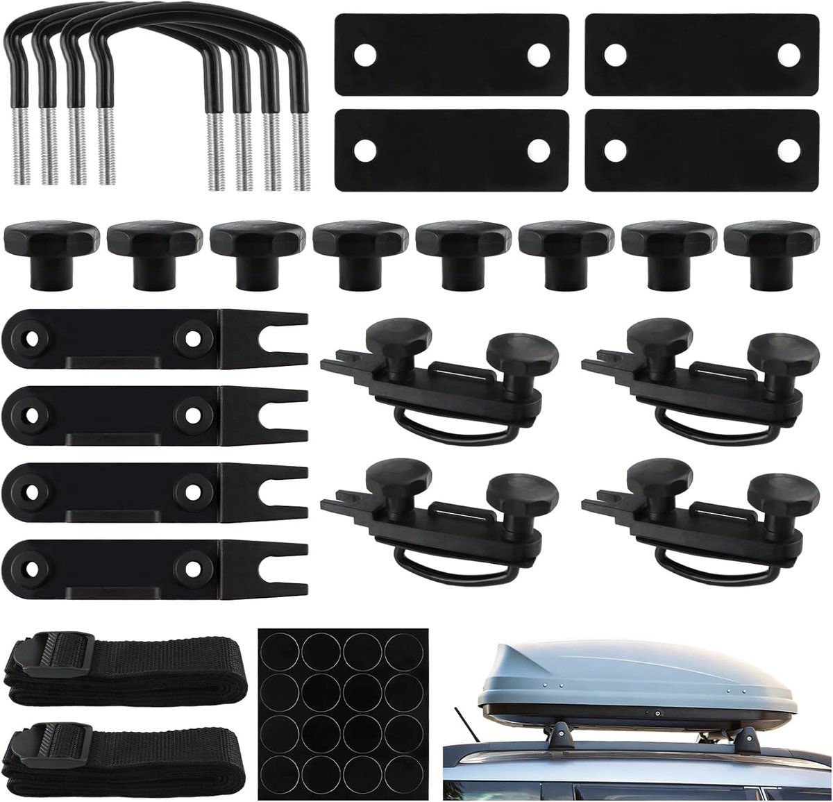 Dakkoffer montage set - U-beugels van gegalvaniseerd staal - Hoge stabiliteit - Voor veilige bevestiging - ShopVlot