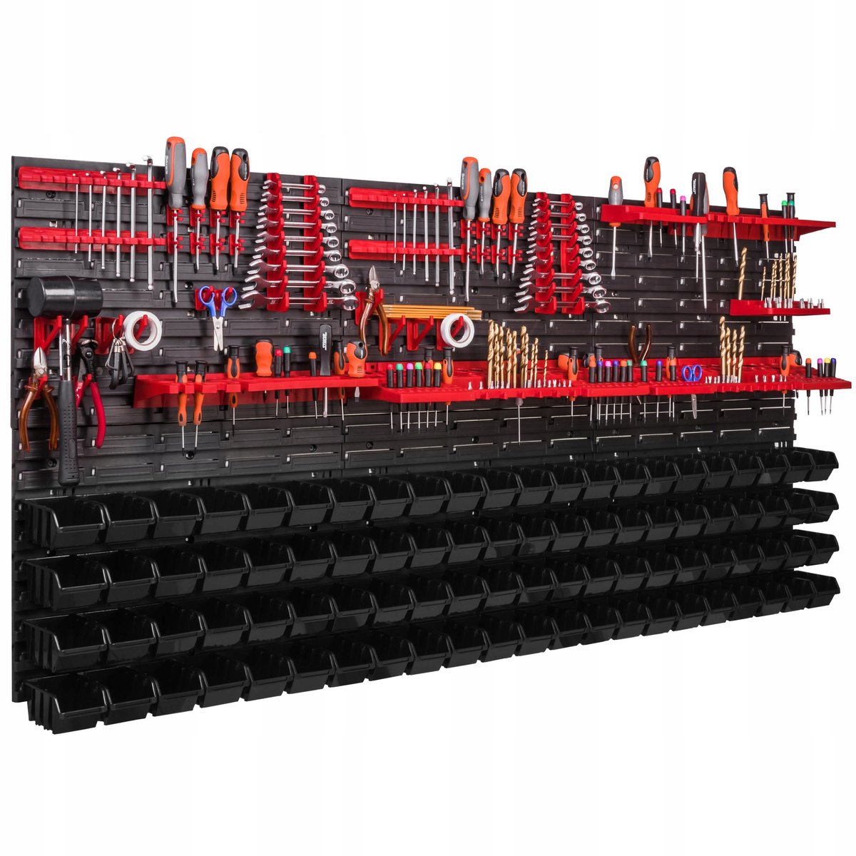 Gereedschapswand 172x78cm met 88 Bakjes en Ophangsystemen