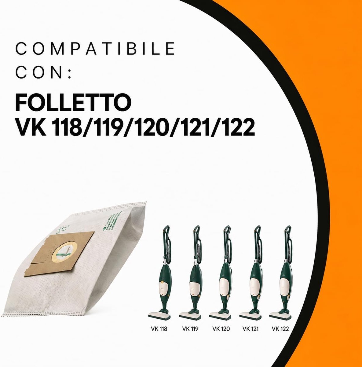 Stofzuigerzakken voor Kobold VK 118/119/120/121/122 - Vliesstofzakken - Geavanceerde filtratie - ShopVlot