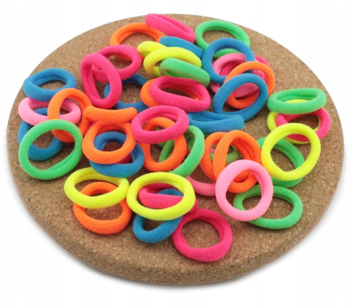 50 stuks haarelastiekjes Meisjes Lycra klein 2cm mix kleuren