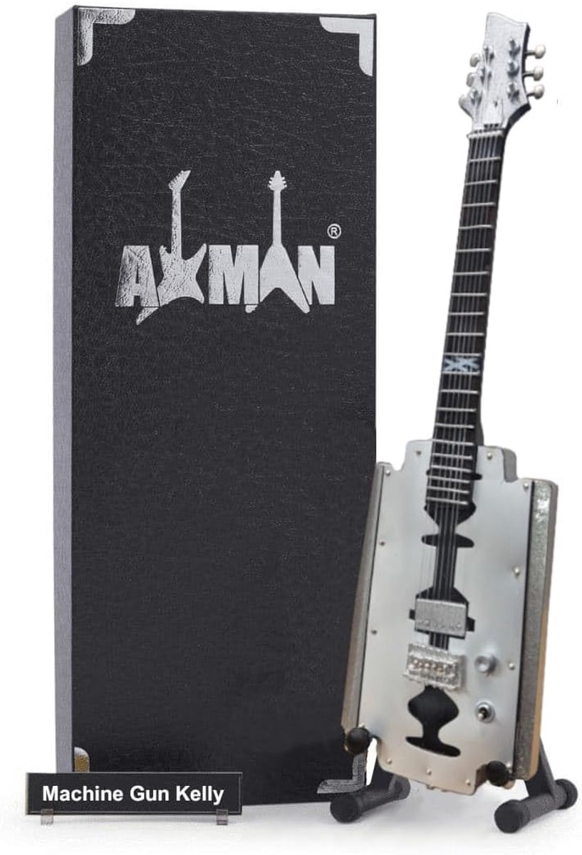 Machine Gun Kelly "Razor" Miniature Guitar Replica - Music Gifts - Handmade Ornamental 1/4 Scale - ShopVlot