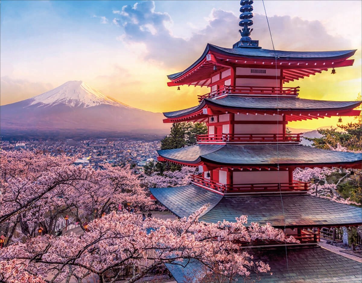 5D Diamond Painting Kit 40x50cm - Japanse Pagode, Merkloos