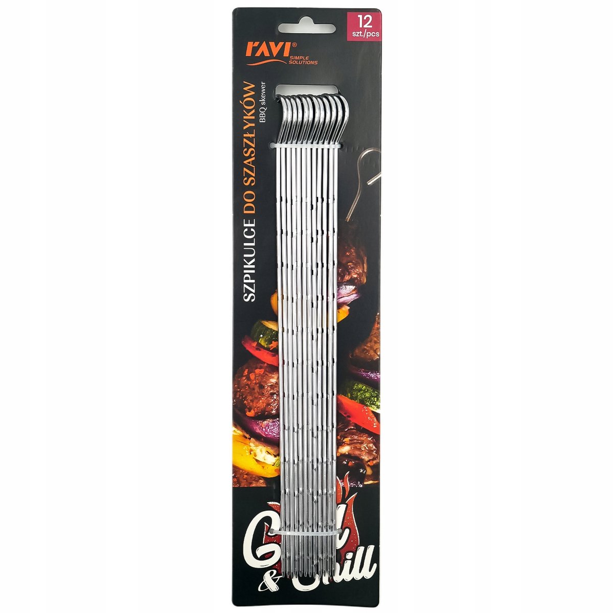 12 Stuks Chromen Roestvrij Staal Spiesjes voor Grillen en Oven