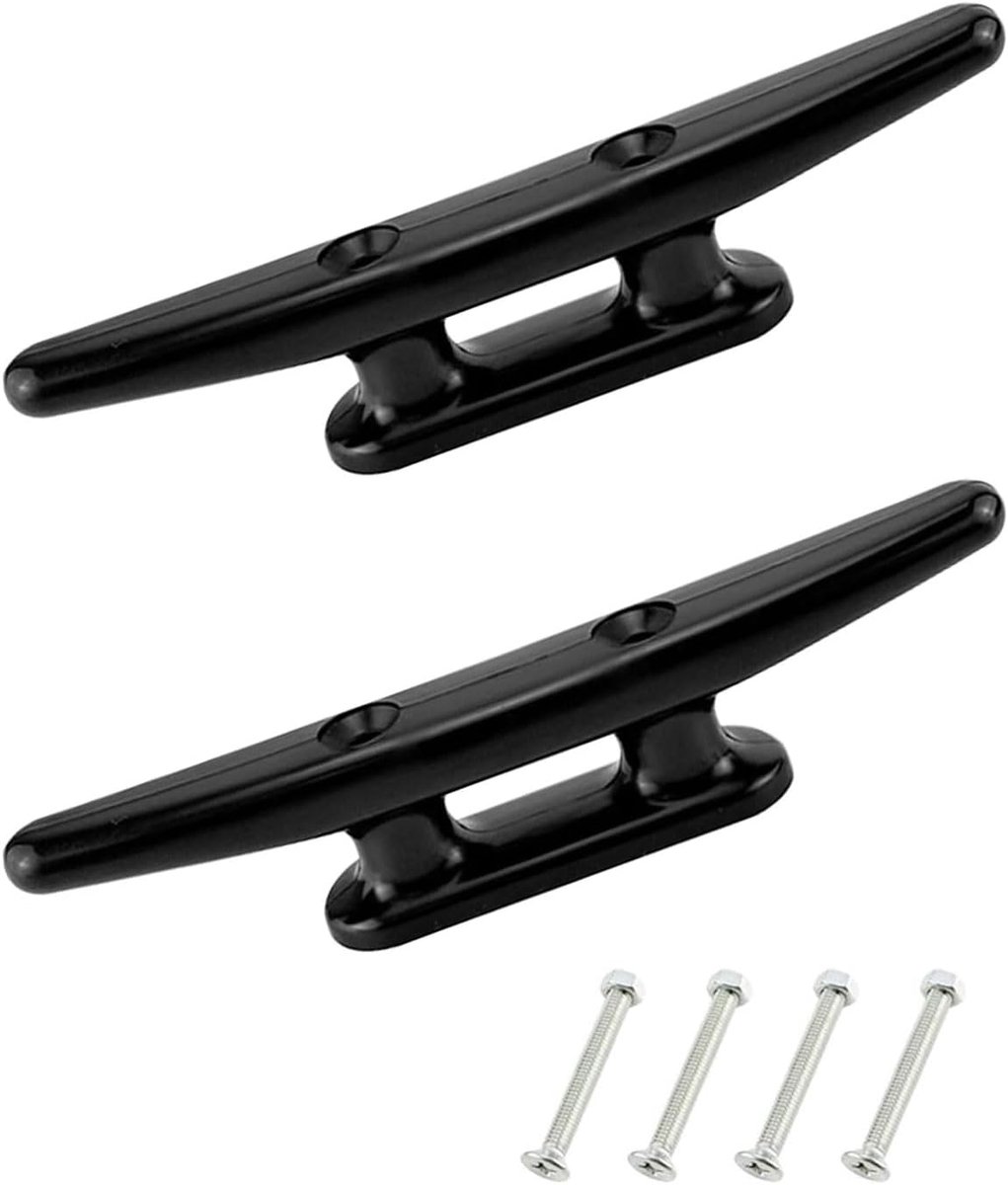 2 stuks boothefklemmen, klemveren voor aanlegveren, open basis, zeetouwbasis, bootstaart, nylon pluggen, open bodem - ShopVlot