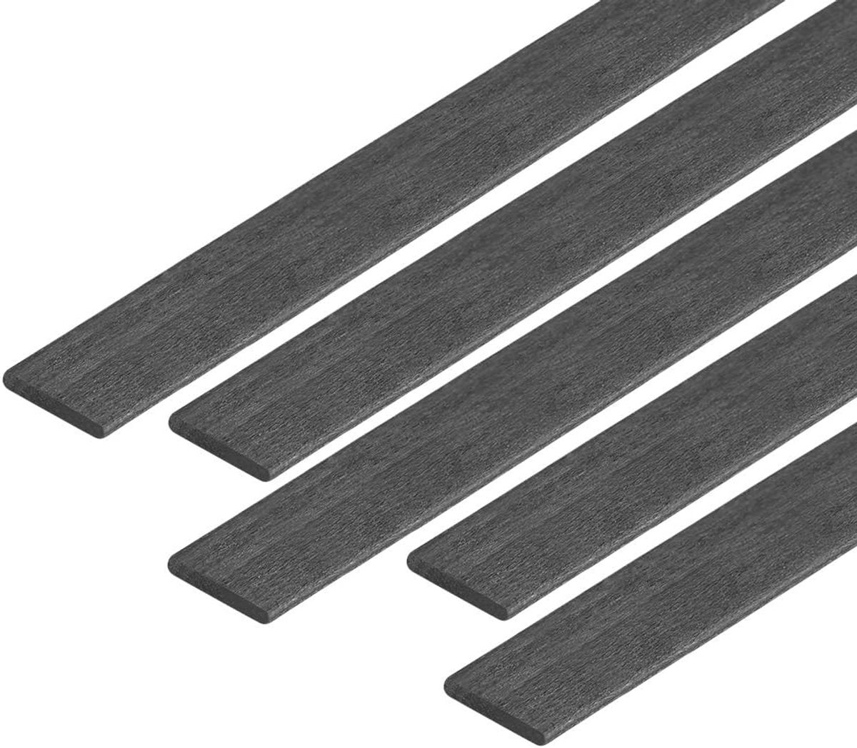 sourcing map 5pcs carbon fiber strips pultruded rod 1mm thick x 5mm wide x 200mm - ShopVlot