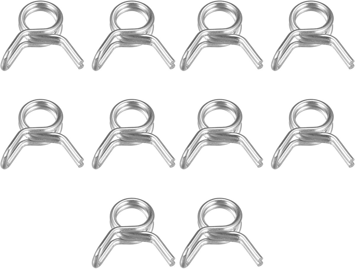 sourcing map Double Wire Spring Hose Clamp, 20pcs 304 Stainless Steel 5mm Inner Diameter Fits 5.5mm-6.2mm OD Hose Fuel - ShopVlot