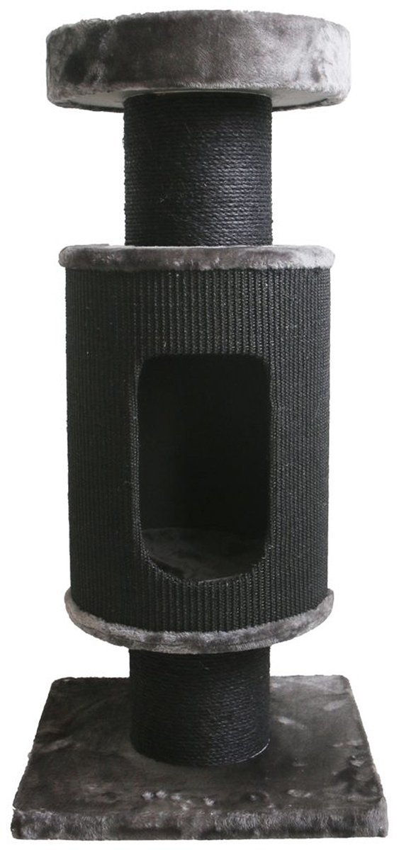 Boon Krabpaal Nanda Zwart / Grijs 101 cm + Jelka Matatabi Startpakket