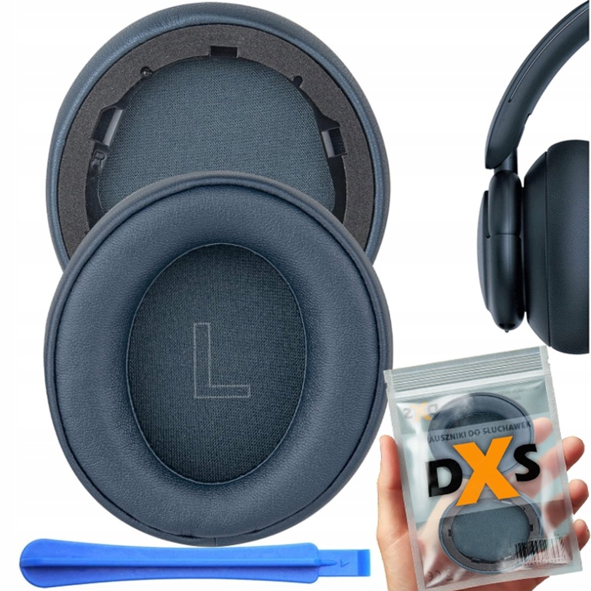 Nieuwe blauw lederen covers voor Anker Soundcore Life Q30/Q35
