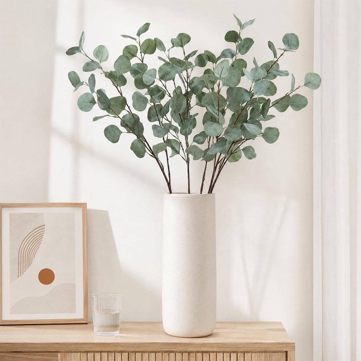 Idota 4 stuks kunstmatige eucalyptusbladeren, 92 cm lang - ShopVlot