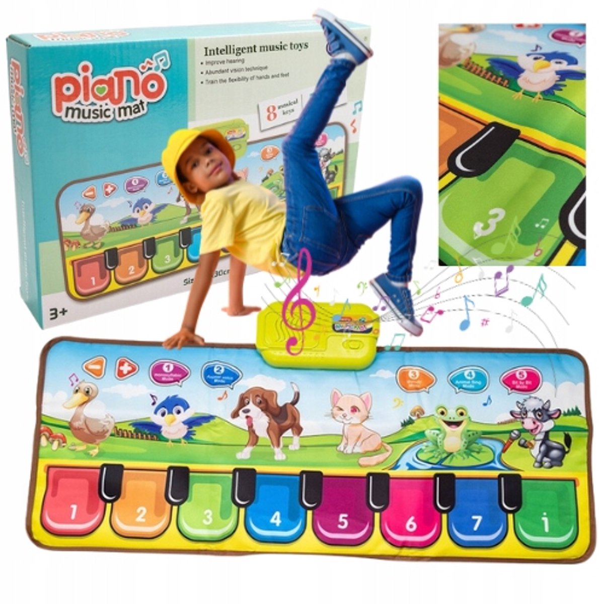 Interactieve Muziekmat met Dierengeluiden en Piano voor Kinderen