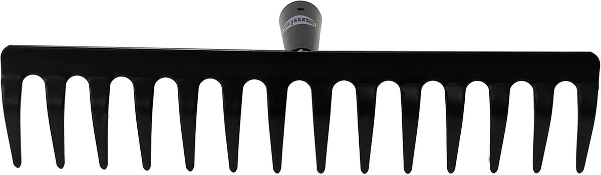 Tuinharkjes klein - Zwart - 25 x 8 x 10 cm - Metalen hark met 10 tanden - Voor tuin en grondbewerking