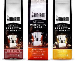 Bialetti Perfetto Moka Nocciola Vaniglia Cioccolato - Proefpakket – Gemalen Koffie – 750g (3x250g)