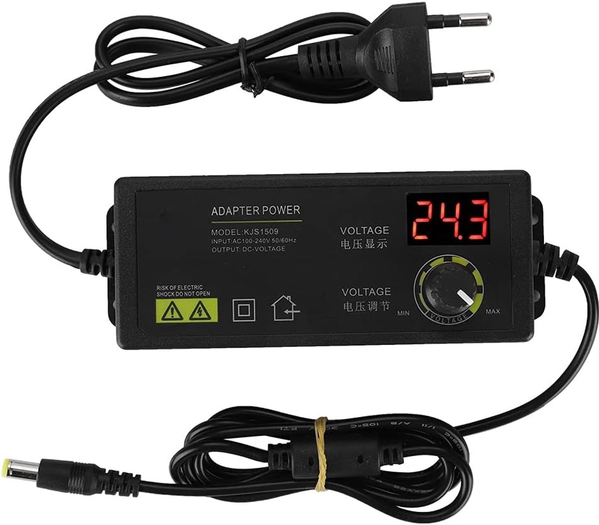 Universal Power Adapter, 3 to 36 V, Adjustable, Wide Range, Voltage W 1.5 A AC DC Cable, Charger, AC Power Converter - ShopVlot