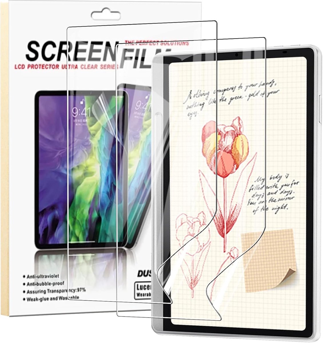 KUSINHOKA XPPen Magic Note Pad (10.95 Inch) Screen Protector, Pack of 2, Ultra-Thin Soft Pet Screen Protector - ShopVlot