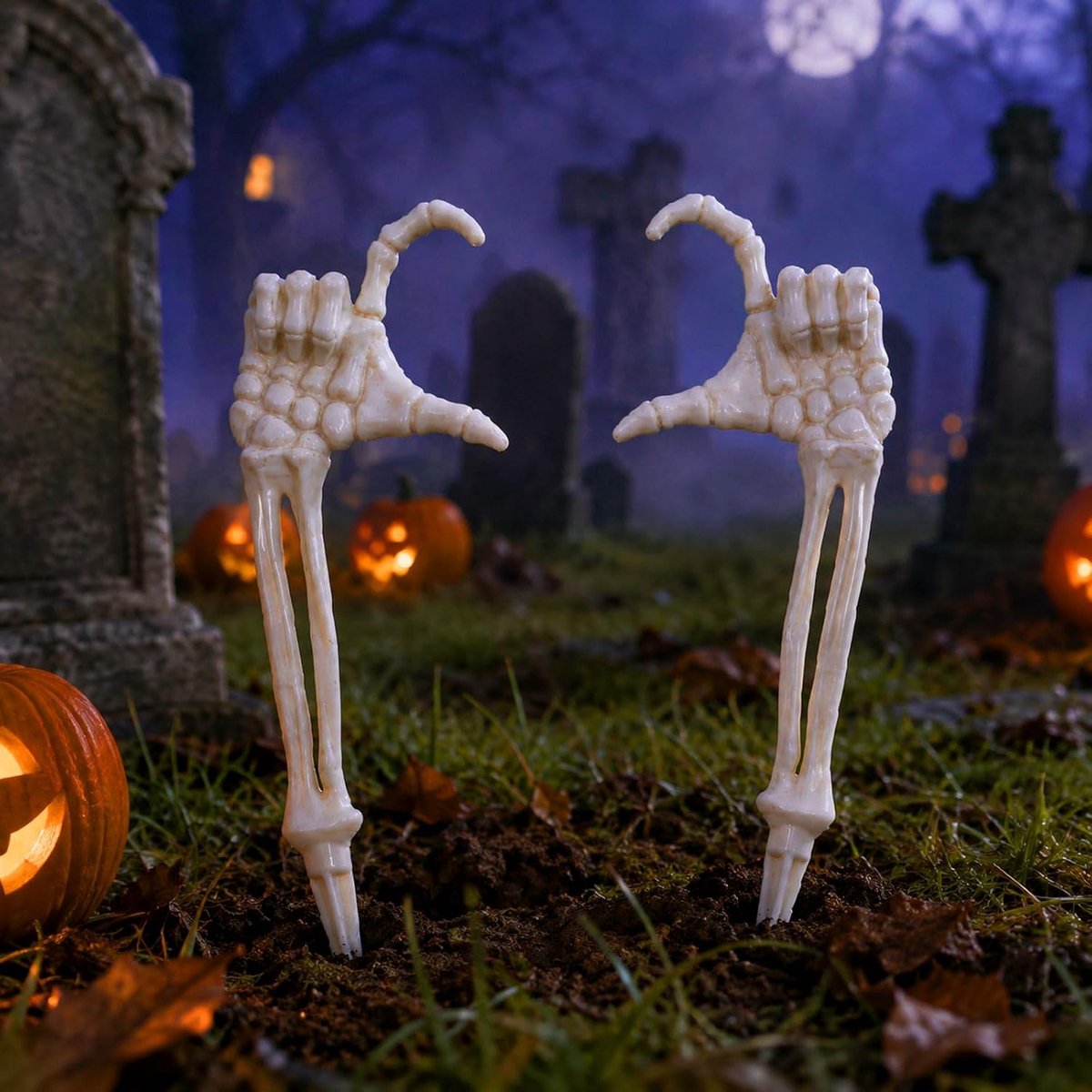 2 Stuk Skelet Handen Hartvorm Halloween Decoratie, 43 cm - ShopVlot