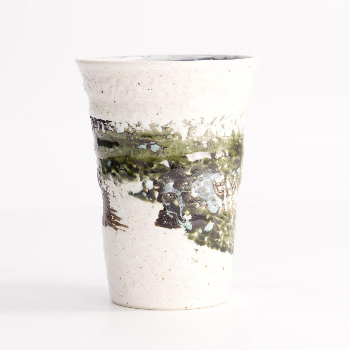 Tokyo Design Studio - Craft Cup White Brush - Beker - Wit - 280 ml - 8,5 x 11 cm