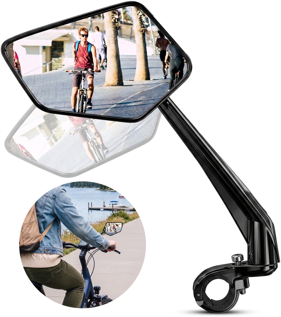 Vebics Fietsspiegel Links - Groot