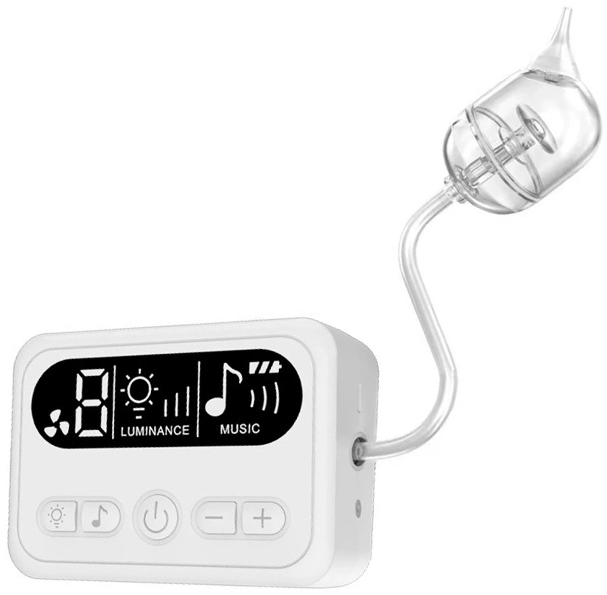 Elektrische neusaspirator voor baby's - Voorzien van 3 zuigkoppen - LCD-display - 9 zuigstanden – Neusreinigingsapparaat voor thuis en kinderen – Neusreiniger voor baby's – Inclusief datakabel – Babyproducten - Wit
