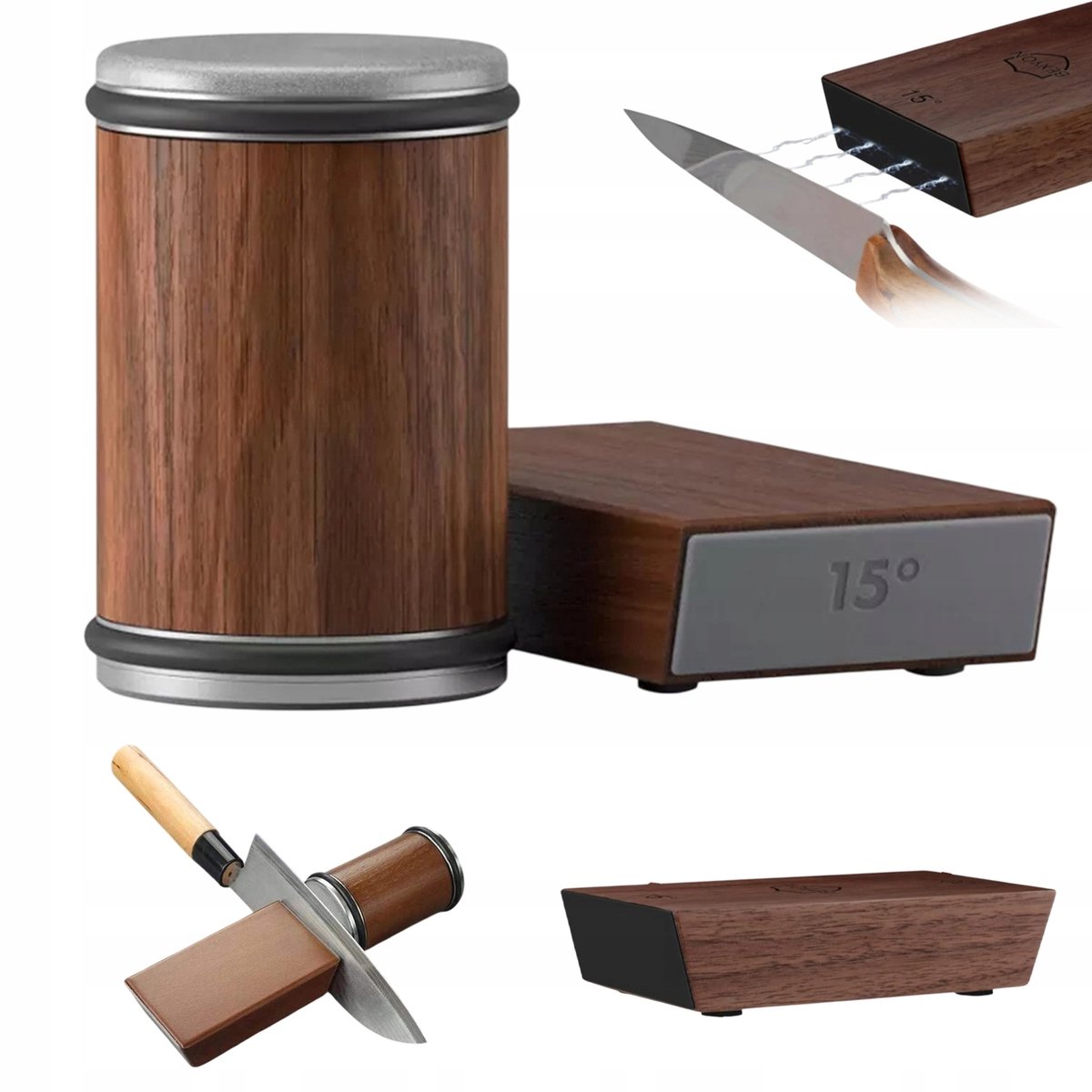 Diamant Messenslijper Set met Magnetische Houder - 15°/20° Hoek