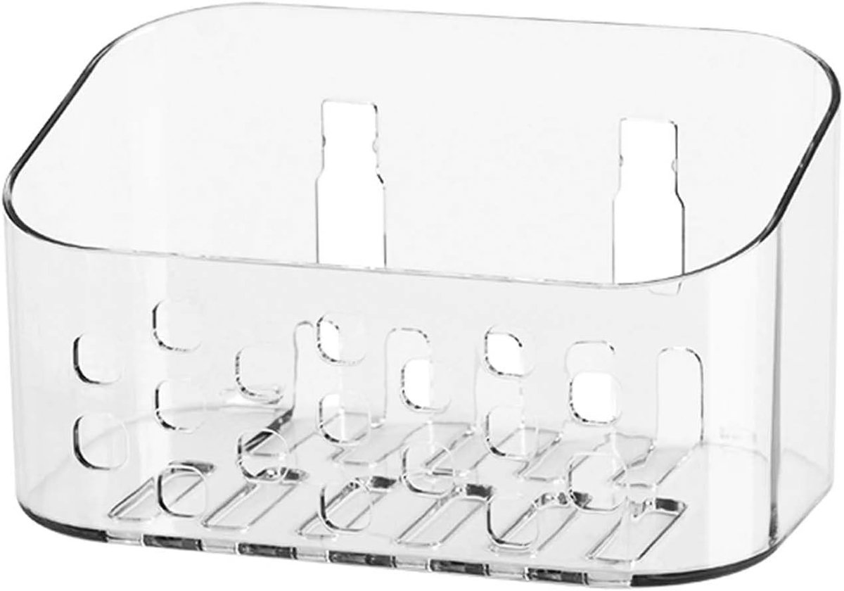Badkamer rekje douche zonder boren - Transparant - 16 x 10 x 9 cm - Zelfklevend doucherek - Voor badkamer en keuken