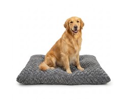 Happysnoots Hondenkussen 120x80cm - Extra Groot - Fluffy - Luxe Hondenbed - Dog Bed - Wasbaar - Grijs