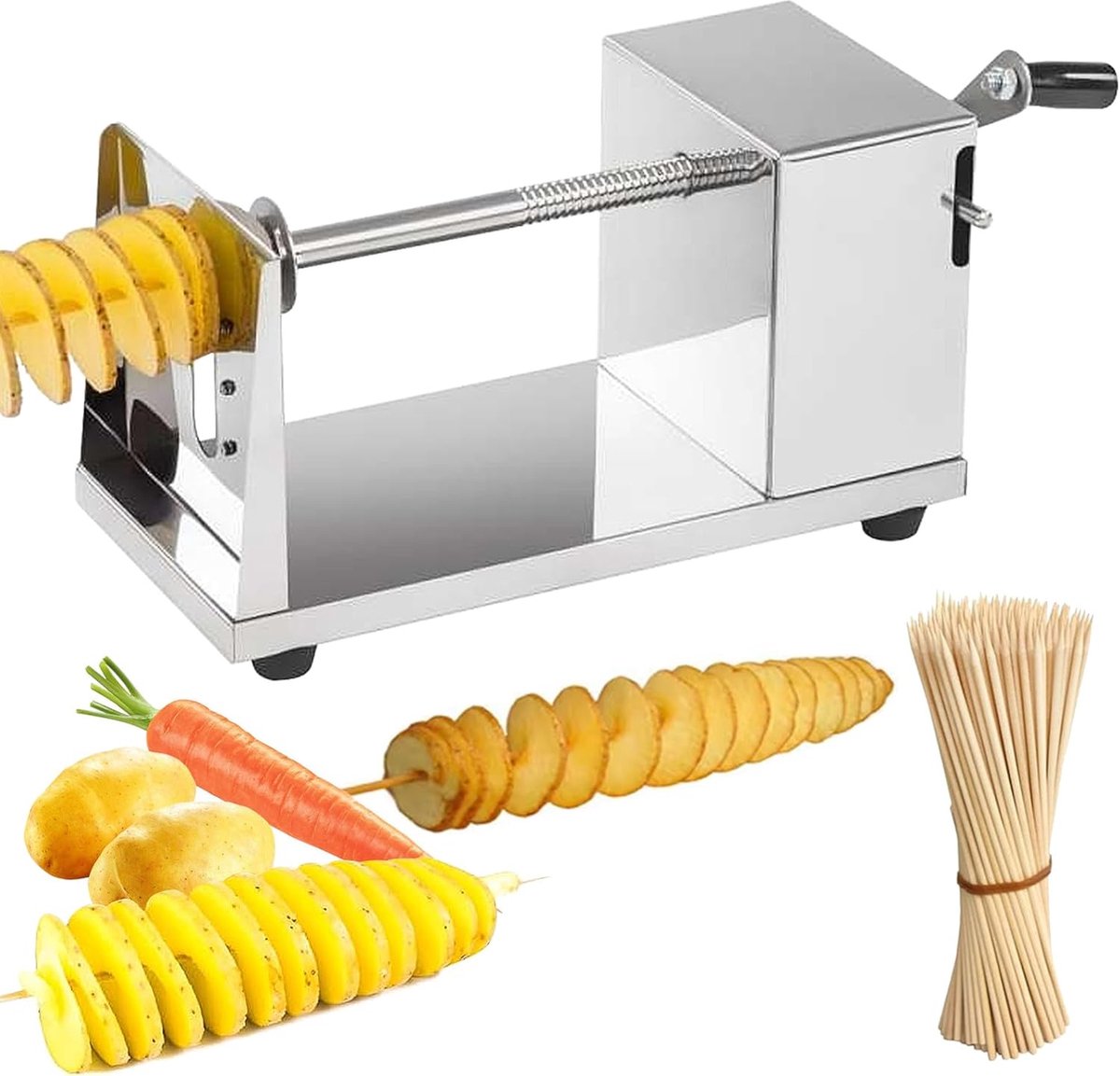 Spiral Cutter - RVS spiral cutter - Voor groenten en fruit - Maak unieke soepstengels