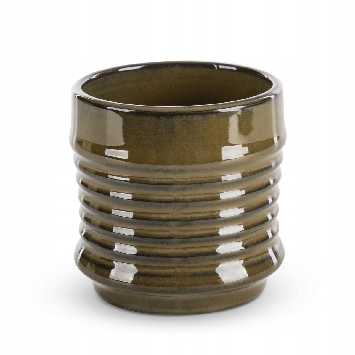Bruine keramiek pot 11x11 cm - stijlvolle decoratie