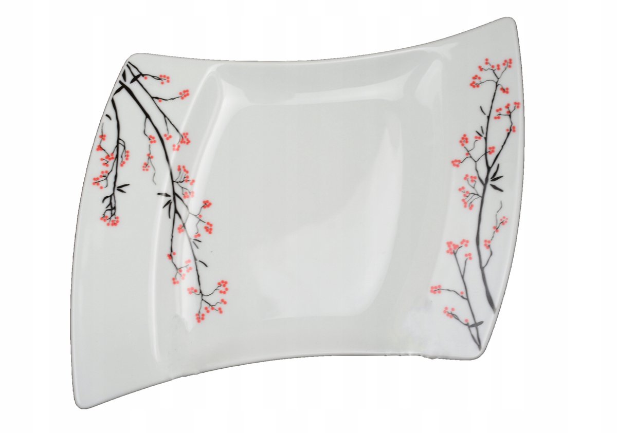 Lubiana Vleugelbord 25cm - Witte Porseleinen Serveerschal