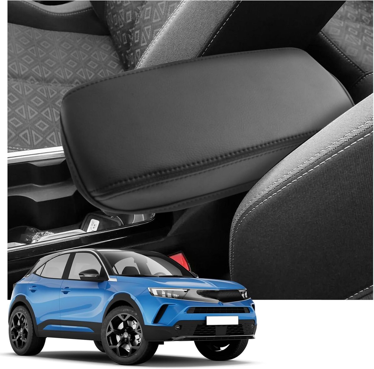 YEE PIN Mokka B Mokka E Armrest Cover Compatible with Opel Mokka B Mokka E 2021-2023 2024 Center Armrest Cover Leather - ShopVlot