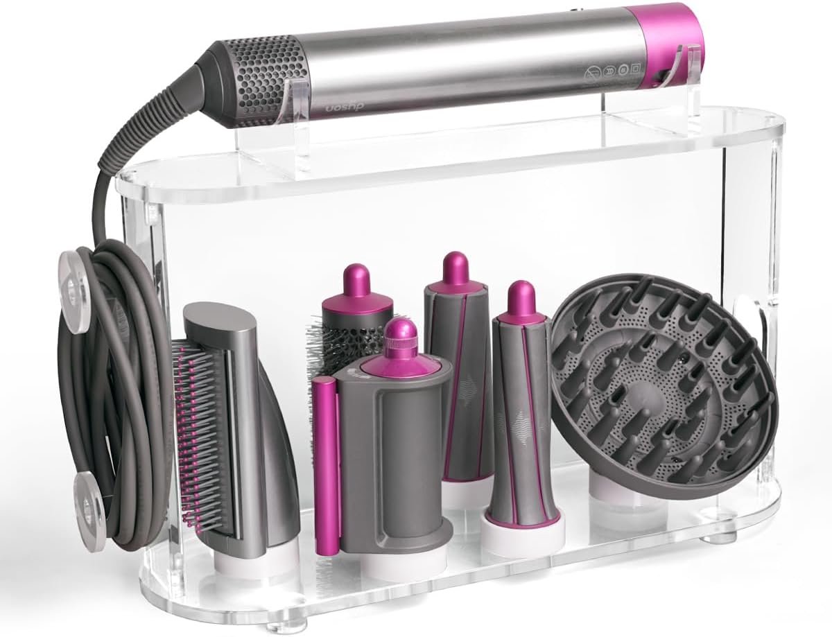 Opslagrek voor Dyson Airwrap Styler - Acryl - 6 gaten - Perfect voor badkameropslag