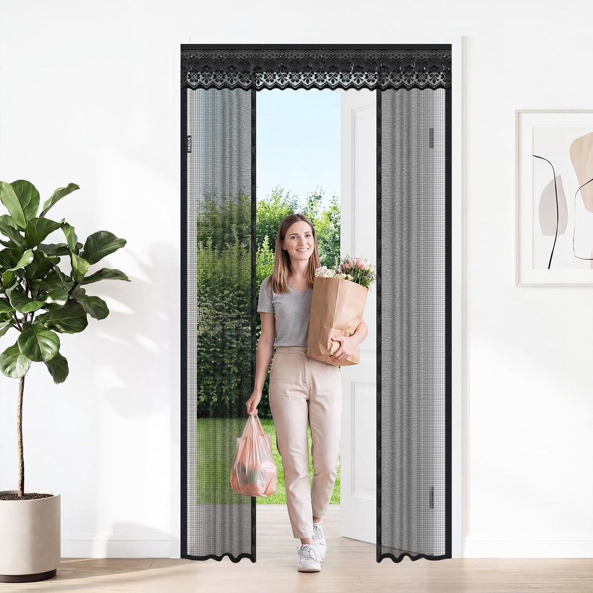 Magnetische Vliegengordijn 140 x 240 cm - Uittrekbaar - Scheurvast - Effectieve insectbescherming voor deuren - ShopVlot