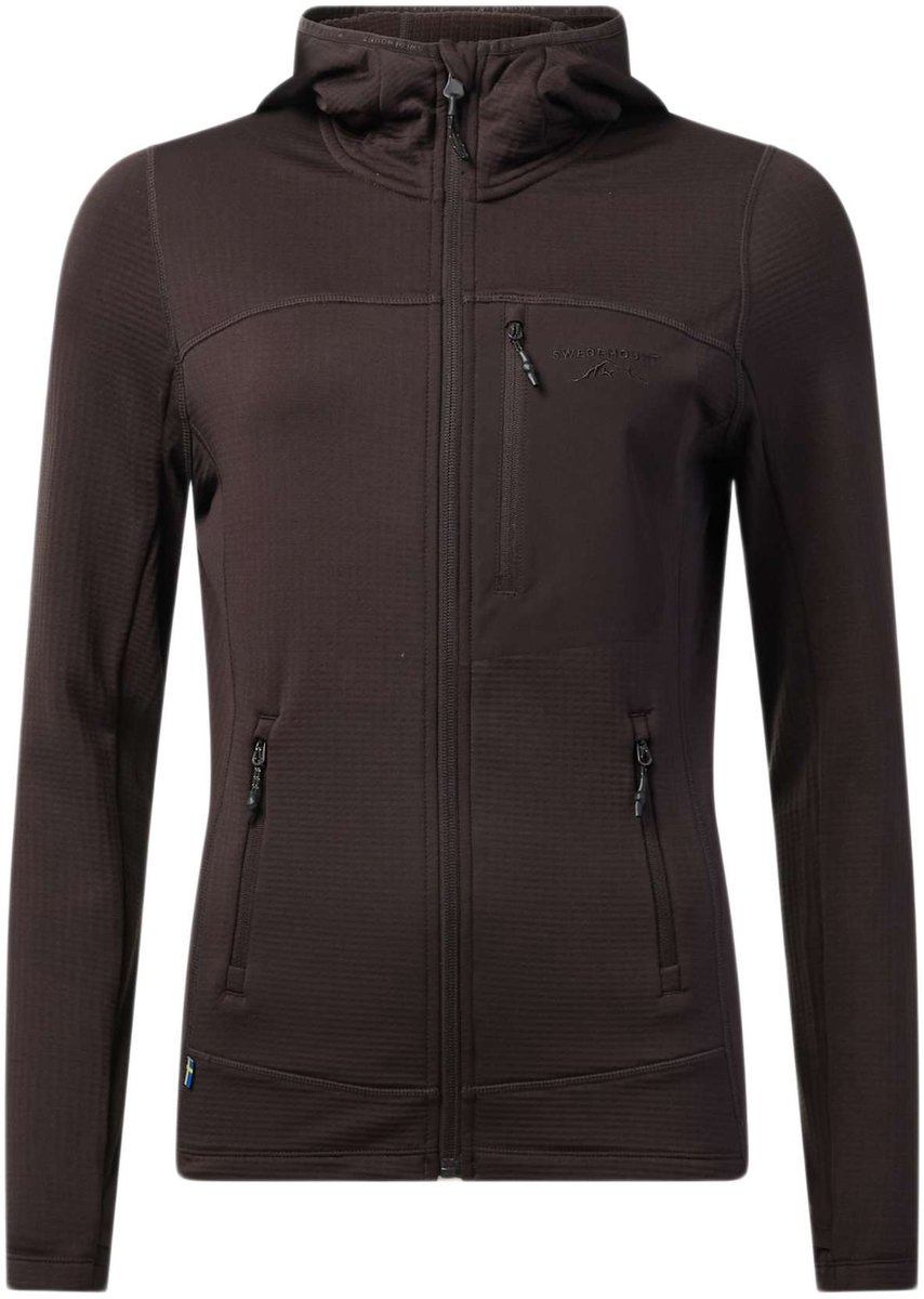 Swedemount Trondheim Midlayer Hoodie – Damestrui – Dk.Brown