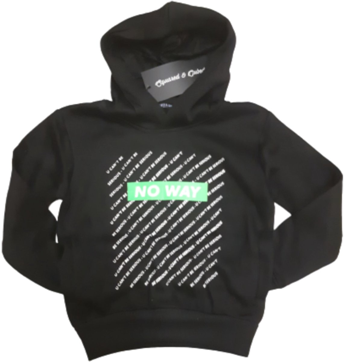 Jongens trui No way groen - Zwart - 98/104