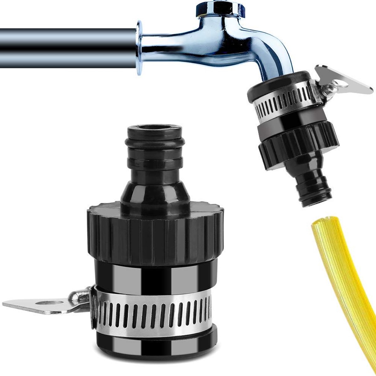 Kraanaansluiting, kraanadapter, kraanaansluiting voor slangaansluiting met een diameter van minder dan 20 mm - ShopVlot
