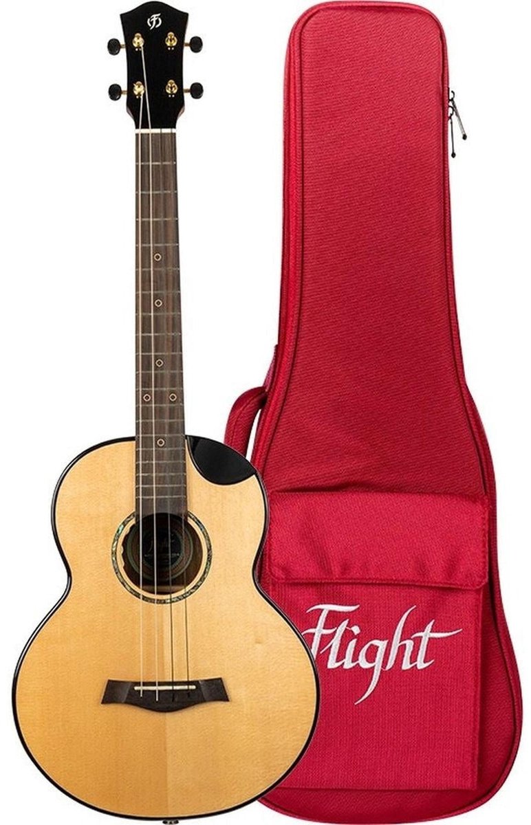 Flight Aurora Baritone EQ-A Elektrisch-Akoestische Baritone Ukulele met Solid Spruce Top, Rosewood Body en C1U Pickup
