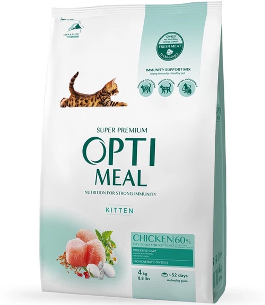 Optimeal OptiMeal volledig droogvoer voor kittens met kip 4 kg