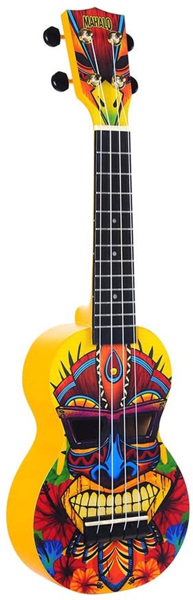 Soprano ukelele - Mahalo MA1 - Art Series - Tiki motief - Met draagtas