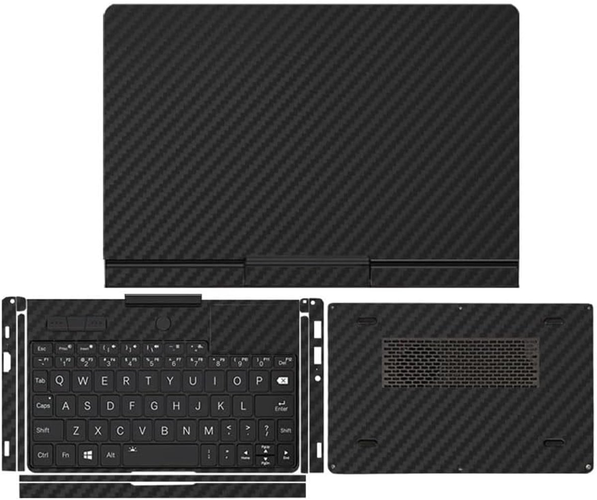 Skin Pre-Cut Protective Skin Decals Sticker Cover Case Film for GPD Pocket 4 (Black Carbon Fiber) - ShopVlot