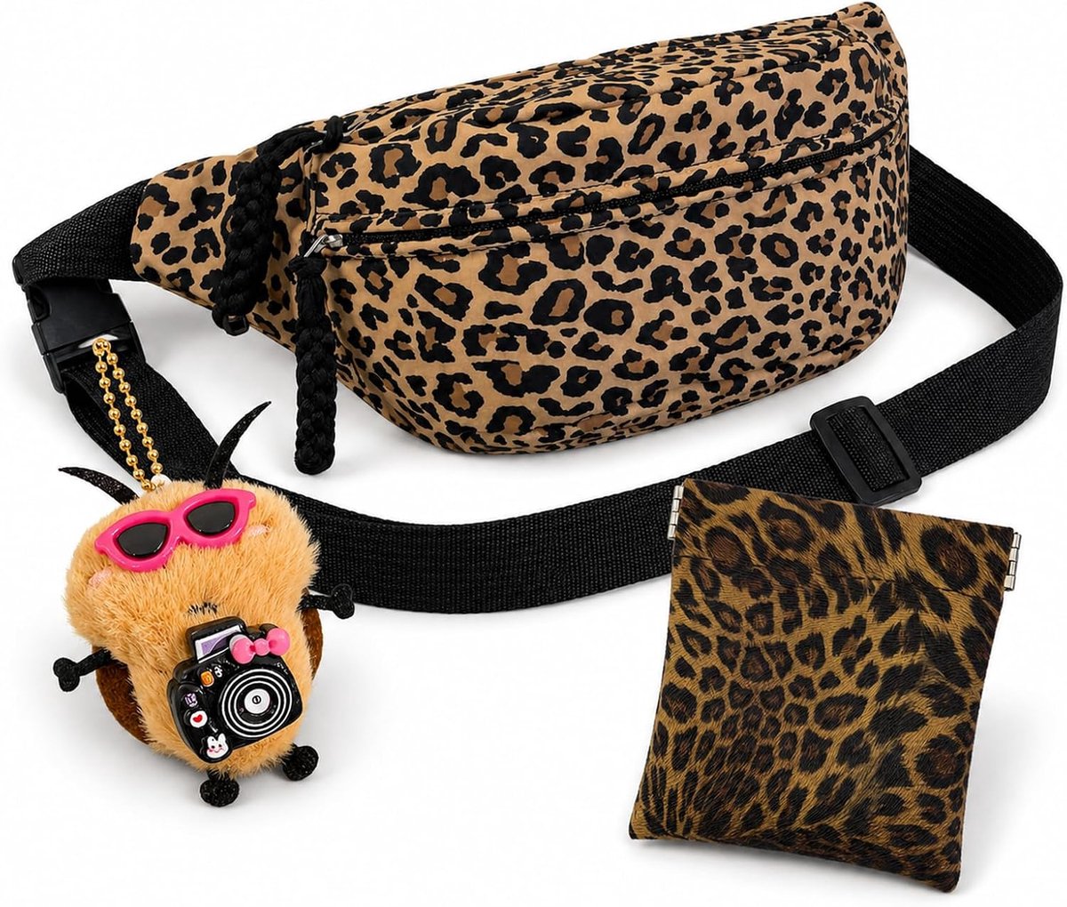 3-delige set, heuptas Leo, Leo tas dames, luipaardpatroon - ShopVlot