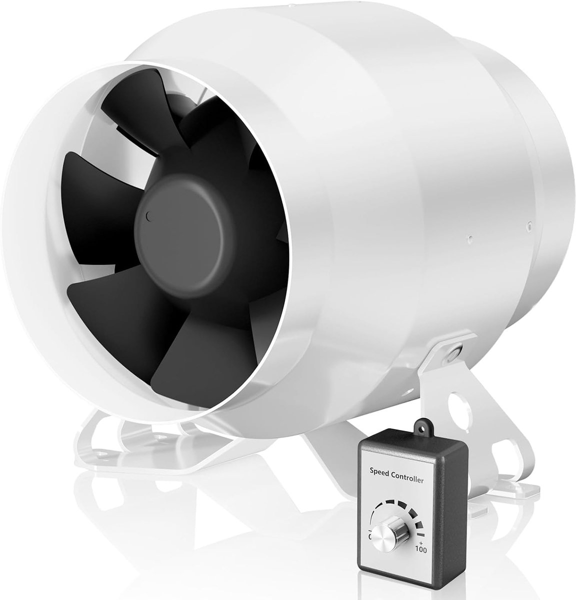 Hon&Guan HI-PE Tube Fan, 100 mm, Super Air Movement, 360 m³/h, Energy Saving, EC Motor, Low Noise Tube Fan - ShopVlot
