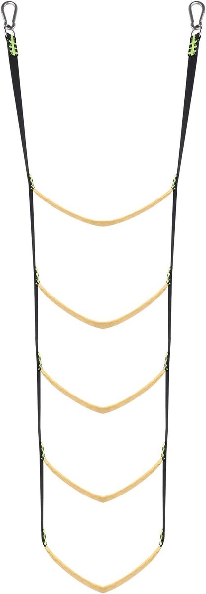 Ladder met 5 Treden - Zwart - 130 cm - Nylon Bootladder voor Opblaasbare Boot en Kajak