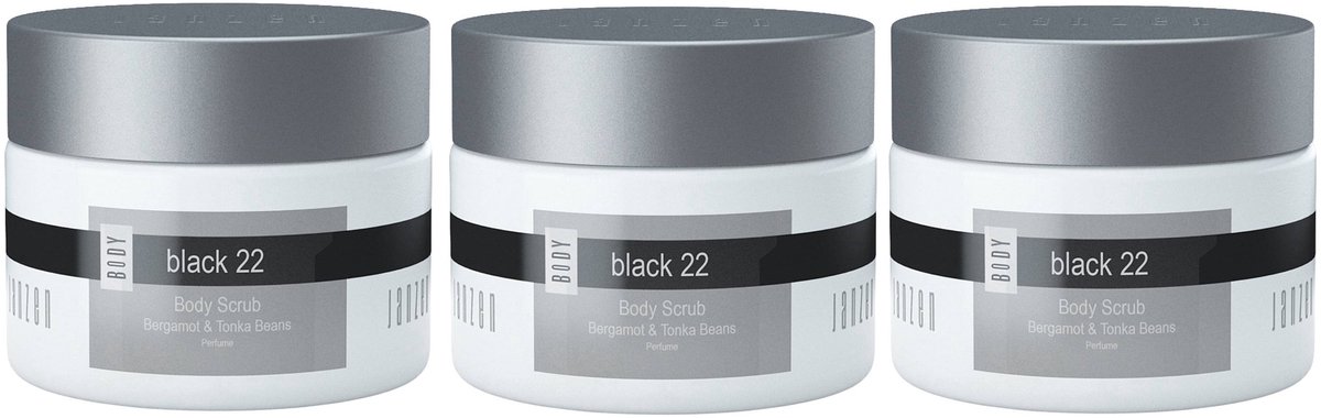 JANZEN Body Scrub Black 22 - voordeelverpakking 3 x 420 gram