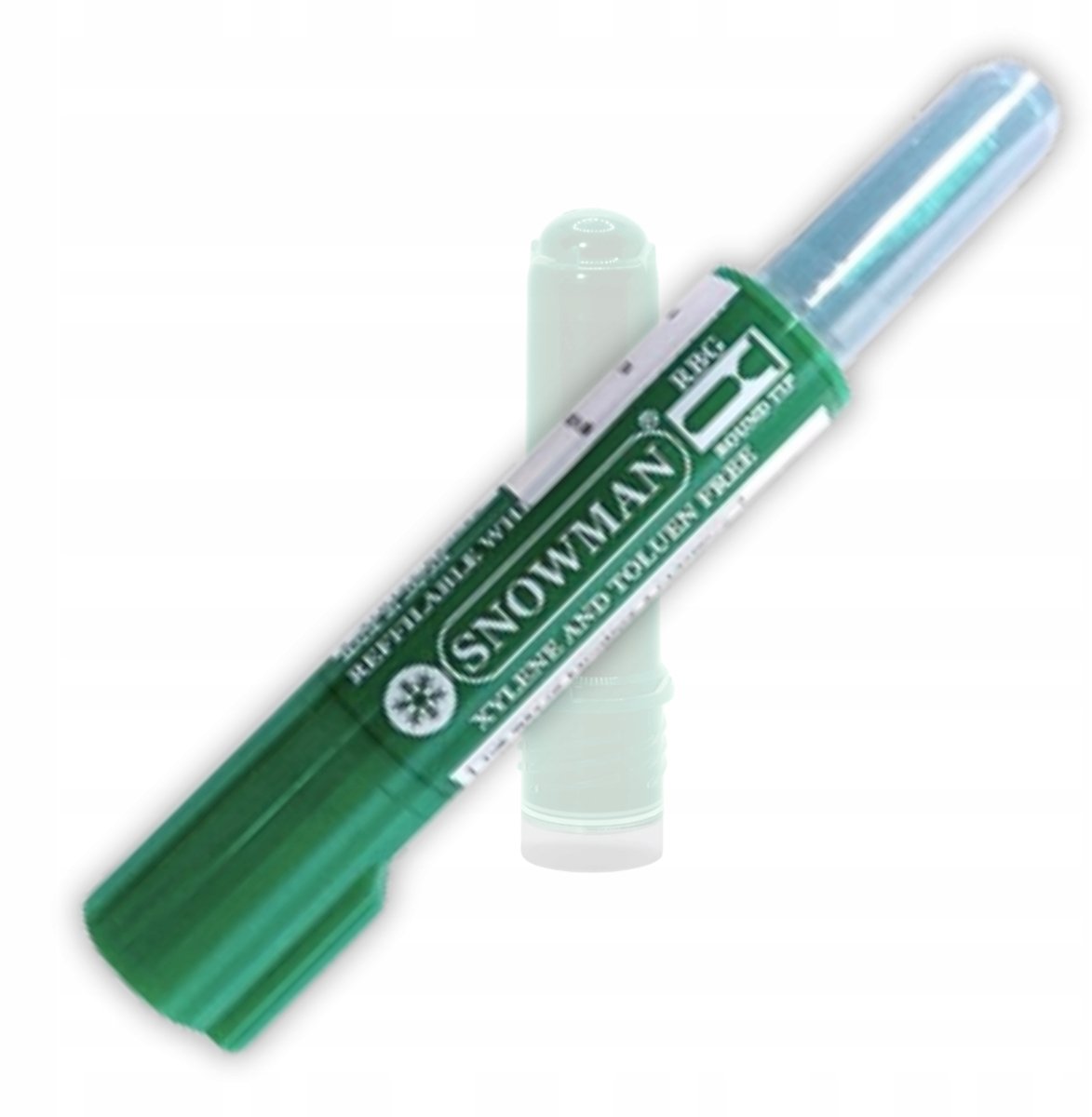 Snowman RBG XL Whiteboard Marker - Groen, Navulbaar, XL
