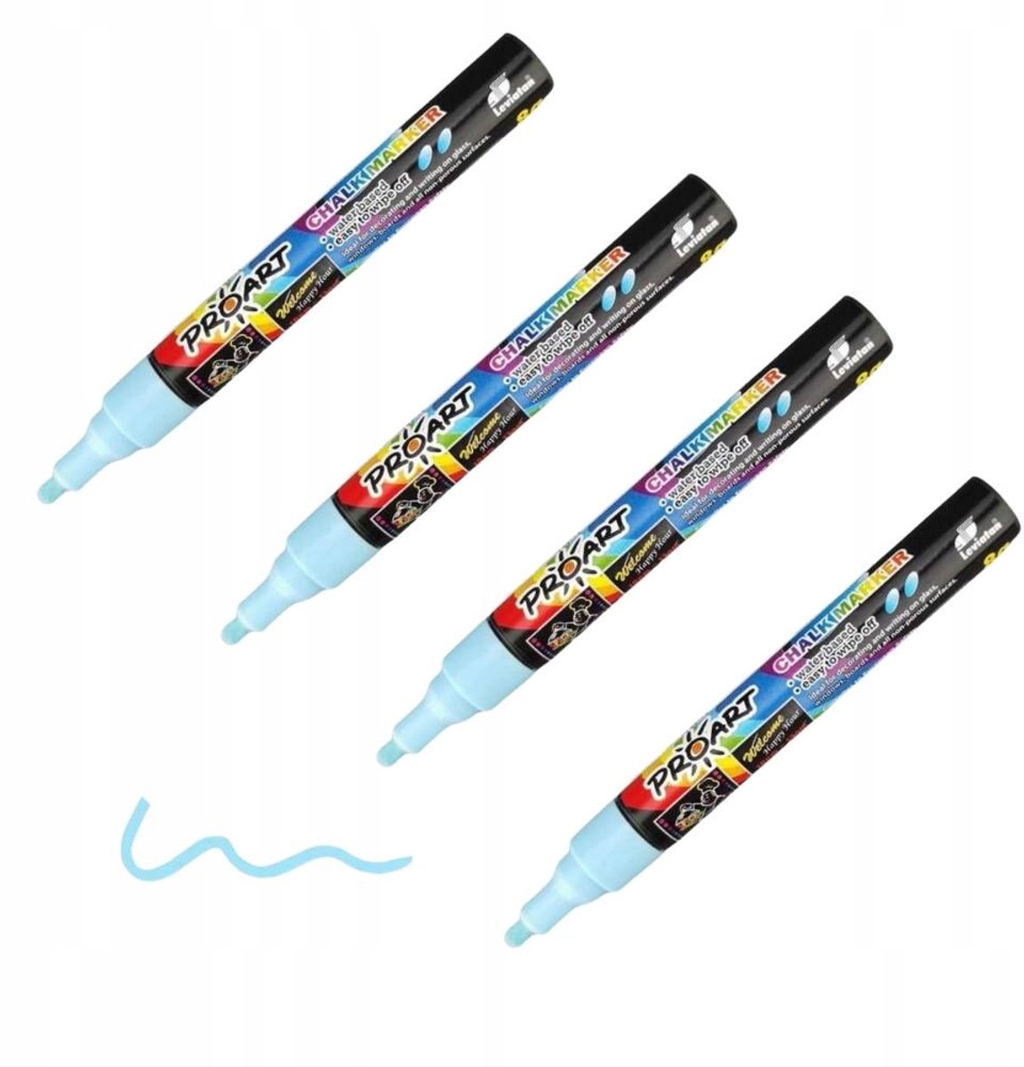 4x Leviatan Uitwisbare Whiteboard Markers - Blauw