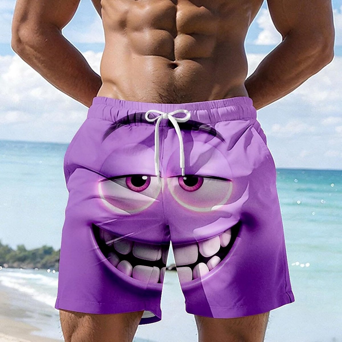 Generisch Multifunctionele vrijetijdsshorts voor strand, ademende, flexibele zomershorts met 4-laags gebreid weefsel - ShopVlot