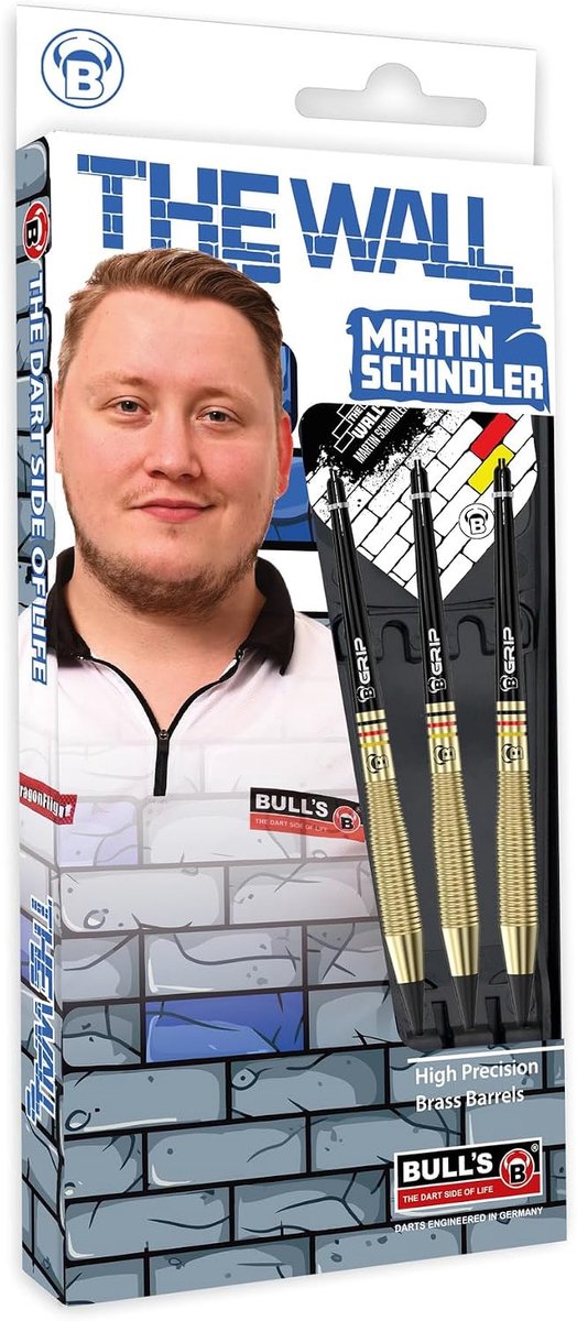 BULL'S Unisex – Adult Martin Schindler Dart, Gold, 18 g - ShopVlot