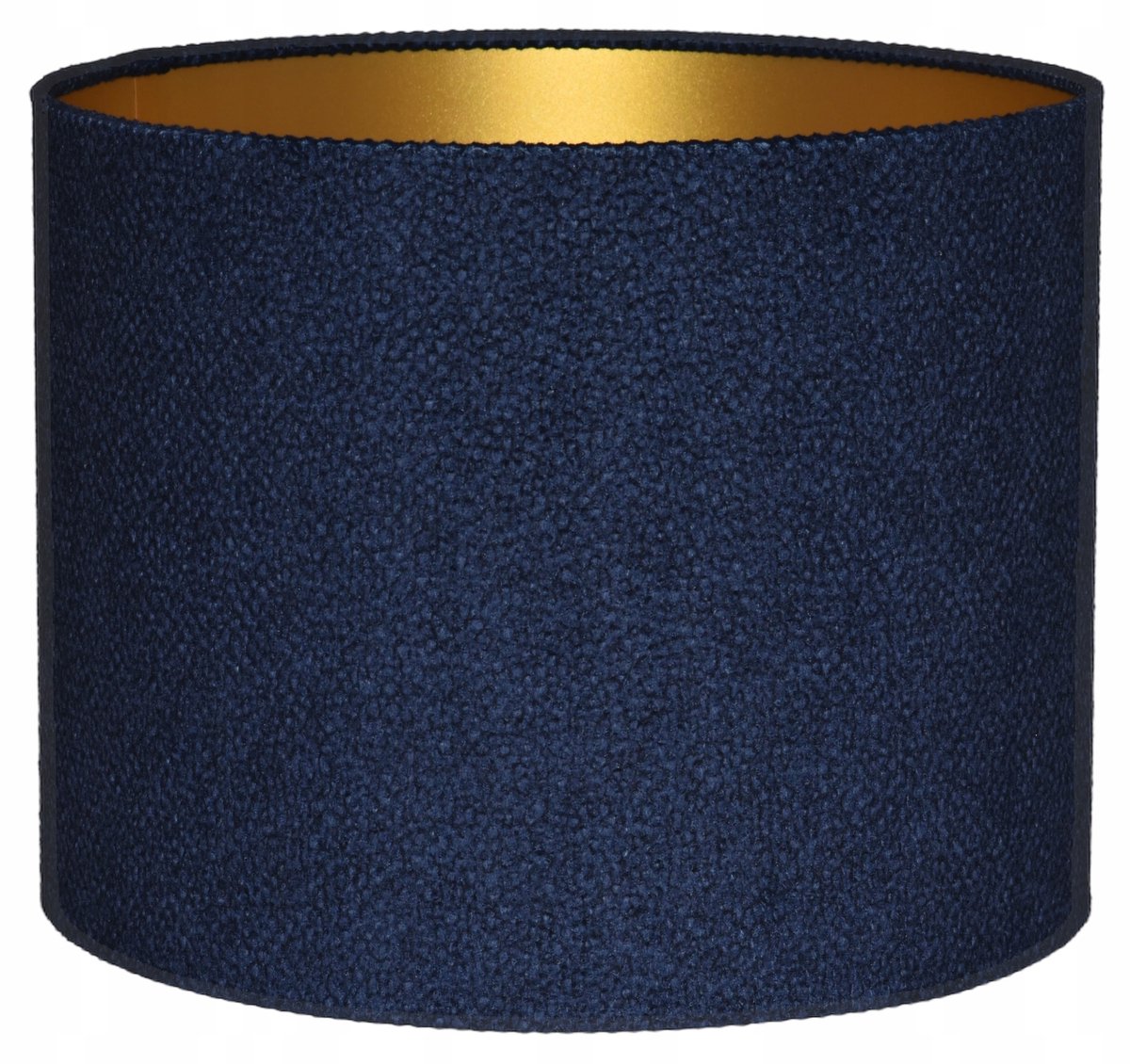 Cilinder Lampenkap 25/20cm E27 Donkerblauw & Goud
