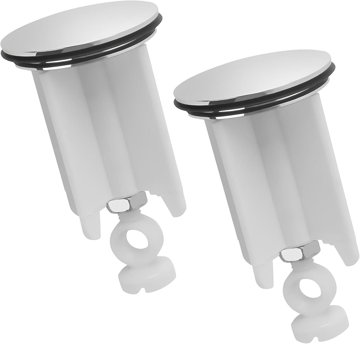 2 stuks wastafelstoppen 40 mm - universele afvoerstop voor badkamer en keuken, in hoogte verstelbare stop wastafel met - ShopVlot