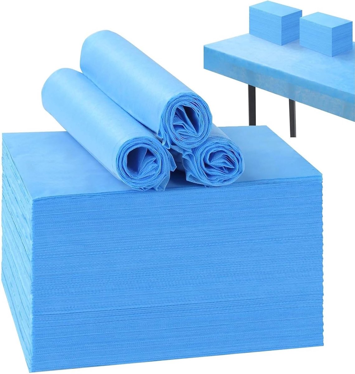 Wegwerp Massagebed Hoes - Blauw - 180 x 80 cm - Zachte Vliesstof - Voor Schoonheidssalons en Spa's