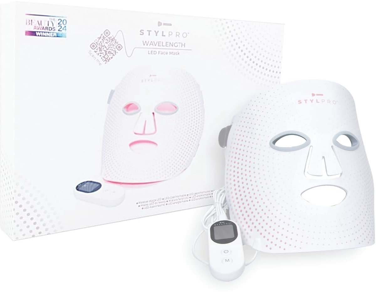 LED Gezichtsmasker – Rood, Blauw & Infrarood Lichttherapie – 4 Lichtstanden – Oplaadbaar en Draagbaar
